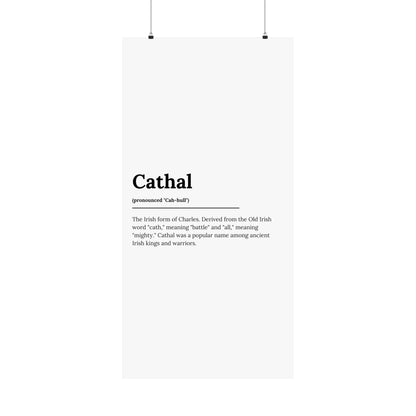 "Cathal" ("Charles" in Gaelic/Irish) | Irish Names Poster | Little Irish Thing