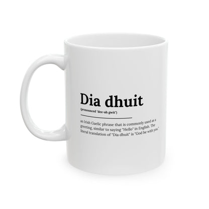 "Dia dhuit" ("Hello" in Gaelic/Irish) | Irish Expression Mugs | Little Irish Thing