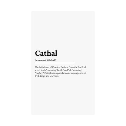 "Cathal" ("Charles" in Gaelic/Irish) | Irish Names Poster | Little Irish Thing