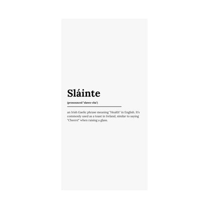 "Sláinte" ("Cheers" in Gaelic/Irish) | Irish Expression Posters | Little Irish Thing