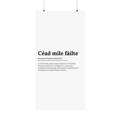 "Céad míle fáilte" | "A hundred thousand welcomes" | Irish/Gaelic Expression Poster