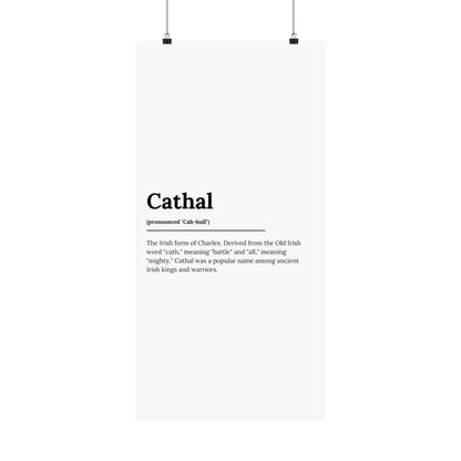 "Cathal" ("Charles" in Gaelic/Irish) | Irish Names Poster | Little Irish Thing