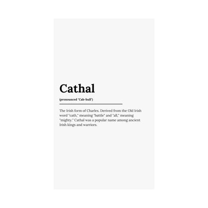 "Cathal" ("Charles" in Gaelic/Irish) | Irish Names Poster | Little Irish Thing